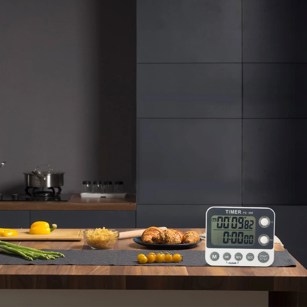 

Digital Timer Kitchen Gadget LCD Screen Professional 3 Levels Volume Small Counter Counting Device Home Supplies