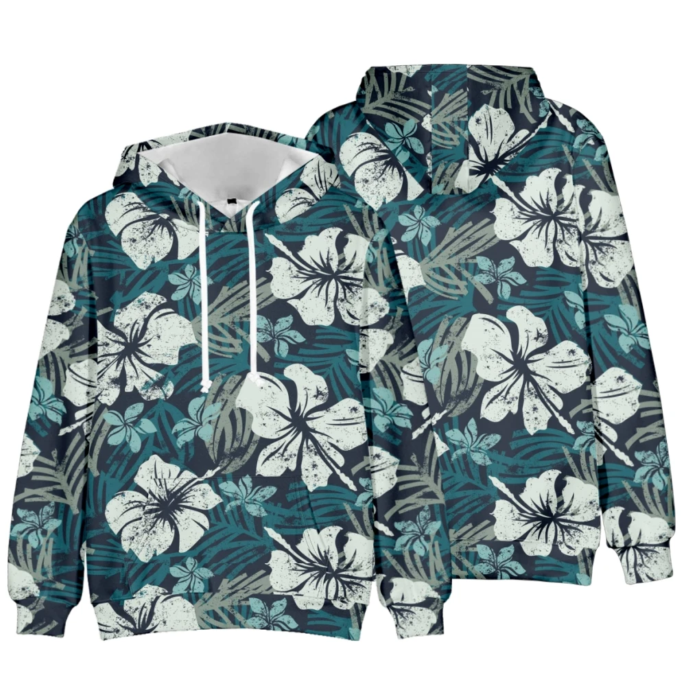 

Y2K Hawaiian Plant Leaves Pattern Hoodies 2022 Winter New Grunge Long Sleeve Sweatshirt Casual Hooded Jacket Streetwear 5
