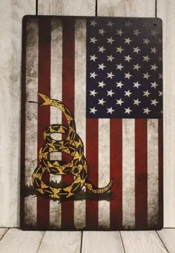 Металлический постер Gadsen с американским флагом Оловянным знаком не рисунок на