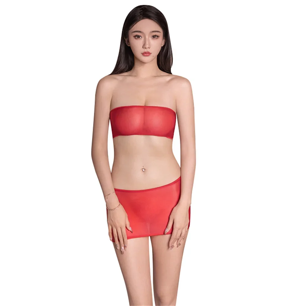 Соблазнительные комплекты из двух предметов женский тонкий прозрачный