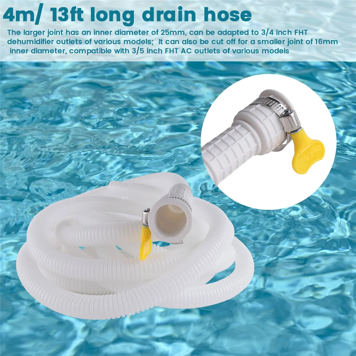 Дренажный шланг для осушителя Высота 13 футов режущая деталь Соединительный