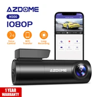 azdome m300 dash cam 1080p car dvr wifi english voice command app control gps front hidden car video camera recorder