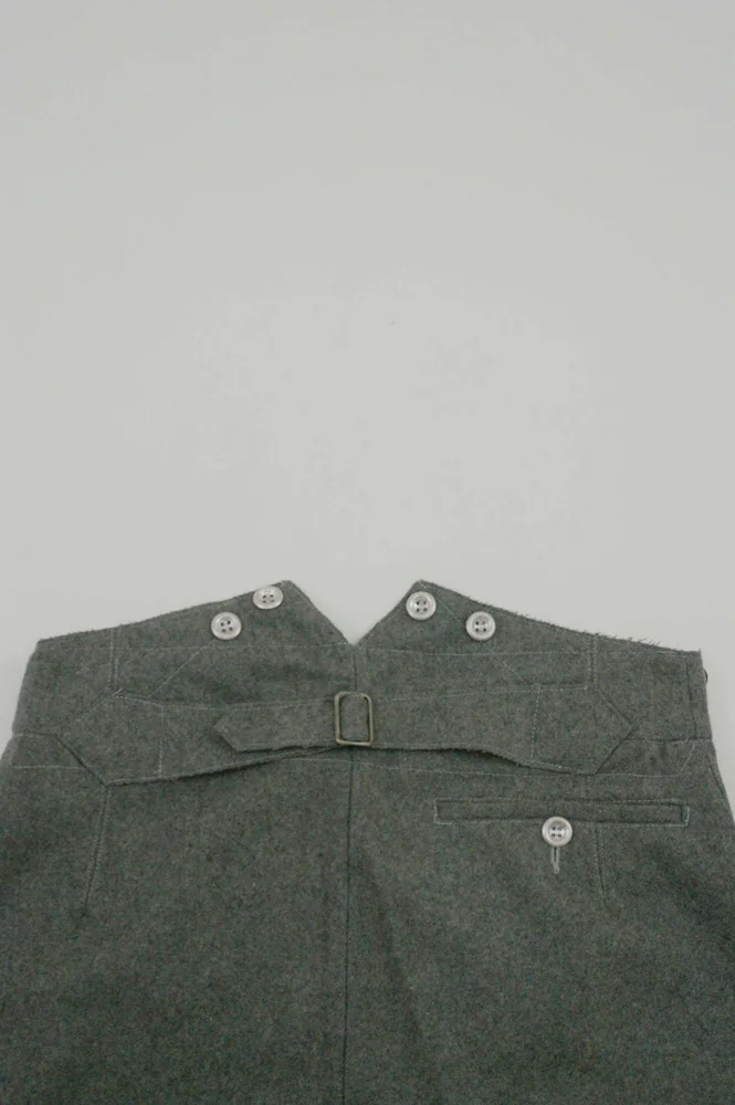 

GUWB-009 WWII German M36 gebirgsjägers stone grey wool trousers