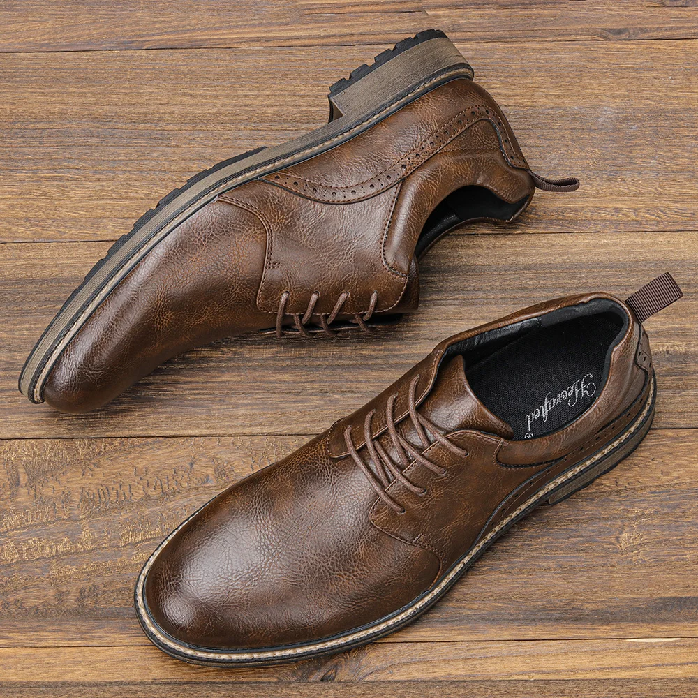

40~46 Casual Shoes Men Fashion Brand Comfortle 2023 Leather Shoes Men #Al726
