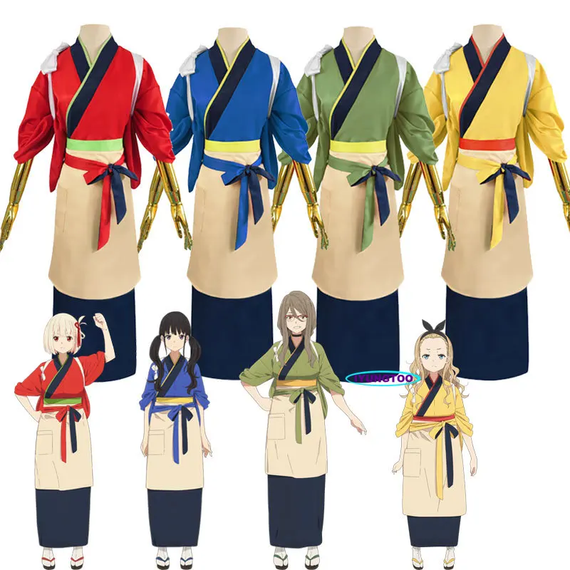 

Lycoris отдача nishikier Chisato Косплей Костюм Inoue Takina LycoReco наряд-Униформа nakaharра Mizuki Kurumi официант кафе