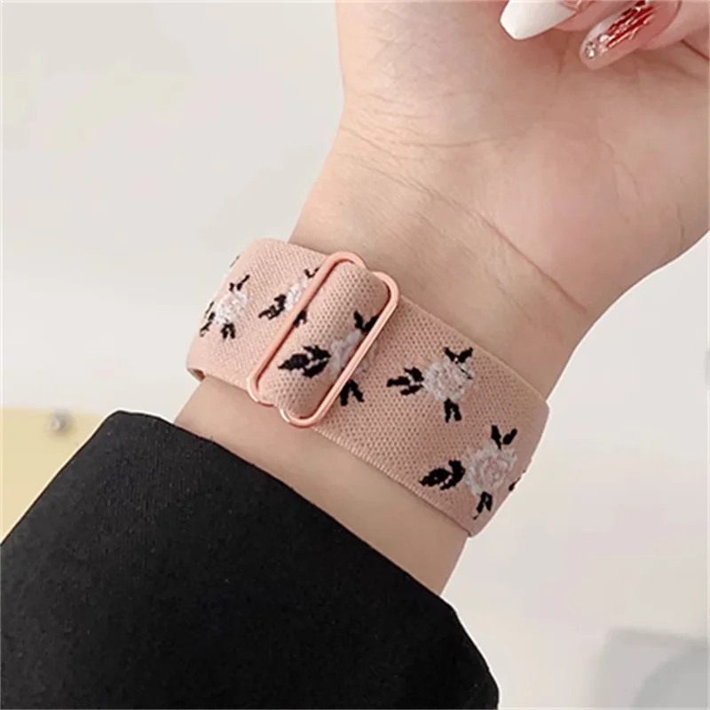 Nylon Embroidery Strap+Case For Apple Watch Band 45 44mm 40mm 49mm 41mm 42 38mm Correa Bracelet For iWatch Series 7 8 6 SE Ultra