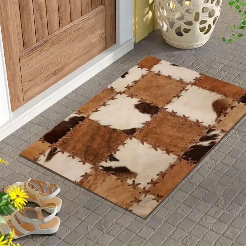 Коврик из коровьего меха с узором в виде пятен коврик джинсовой ткани для спальни