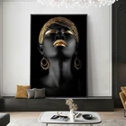 Современная живопись на холсте, постеры и принты африканских черных женщин, скандинавские настенные картины для гостиной, украшение для дома