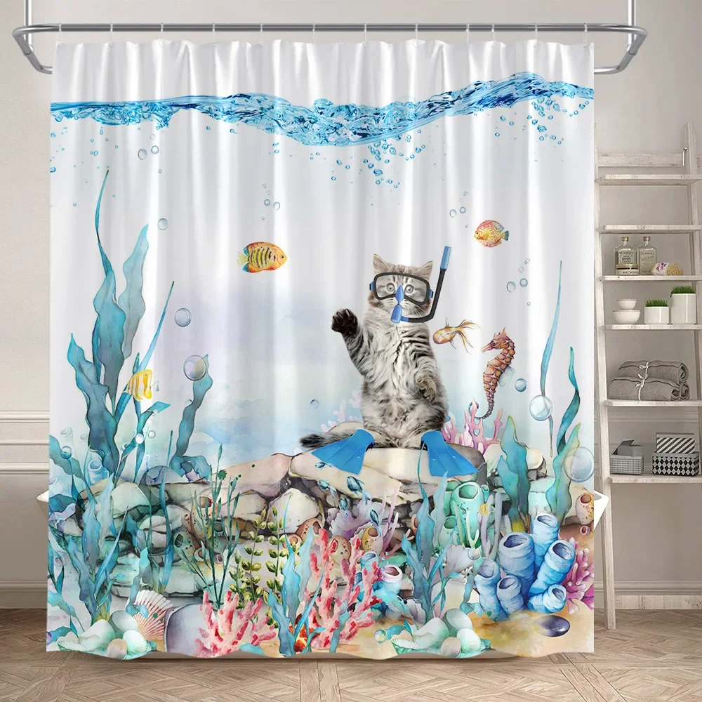 Занавеска для душа YSATNSFT, современная, полиэстер