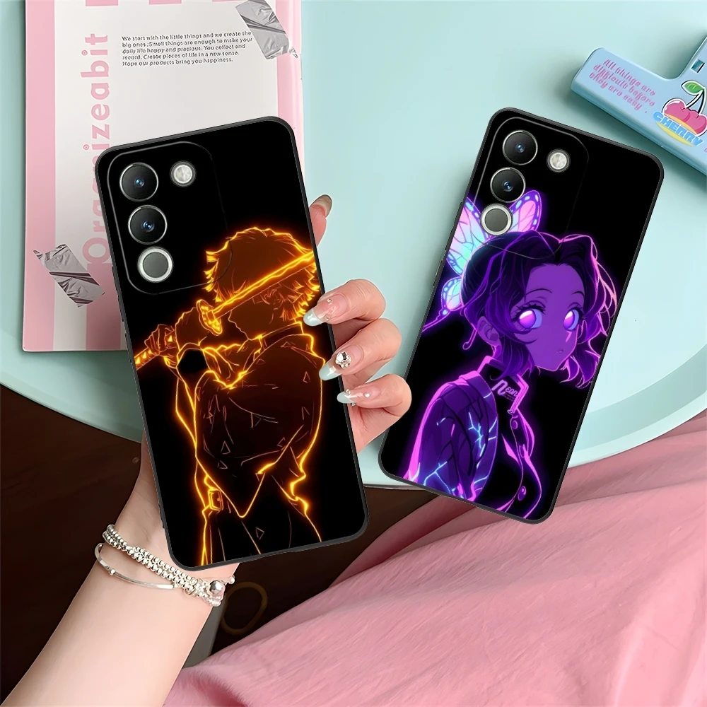Цветной неоновый чехол для мобильного телефона Demon Slayer VIVO Y95 Y93 Y31 Y20 V19 V17 V15 Pro X60 NEX