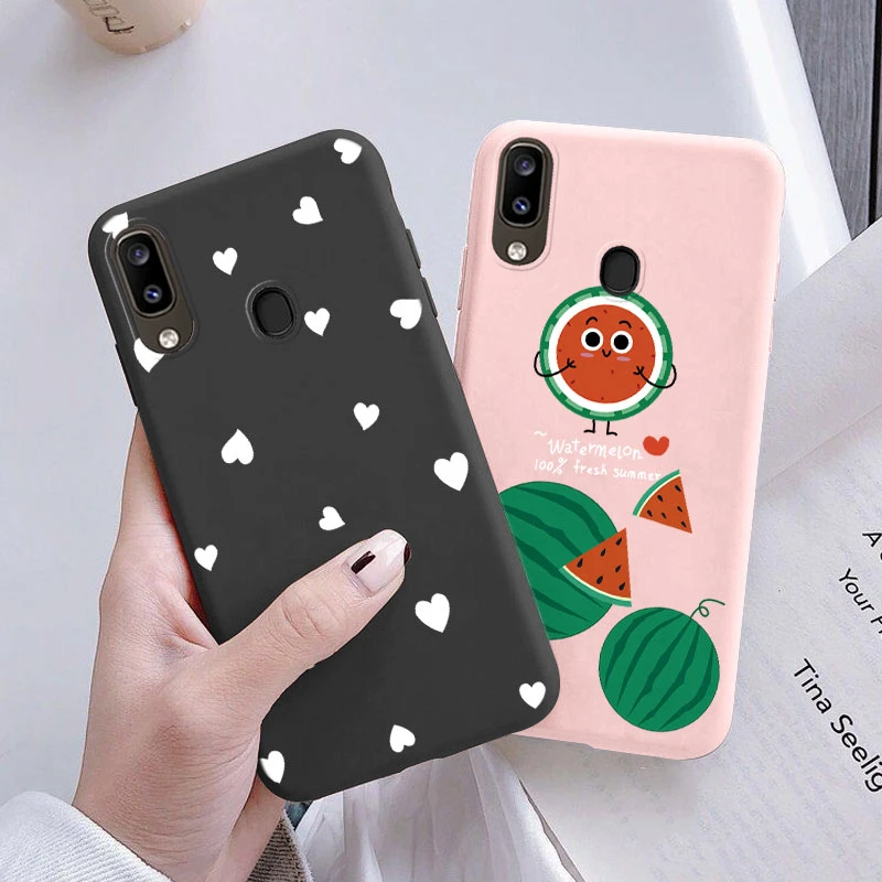 Чехол для Samsung Galaxy A30 A20 мягкий чехол из ТПУ с милым рисунком кошки медведя цветка