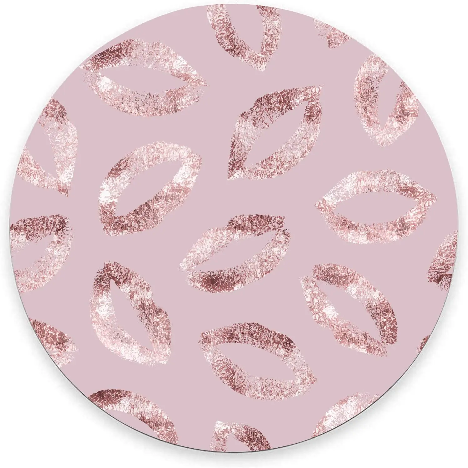 

Sparkle Texture Glitterer Rose Gold Round Mouse Pad Cute Gaming Mouse Mat Waterproof Non-Slip Rubber Base MousePads 7.9x0.12 In