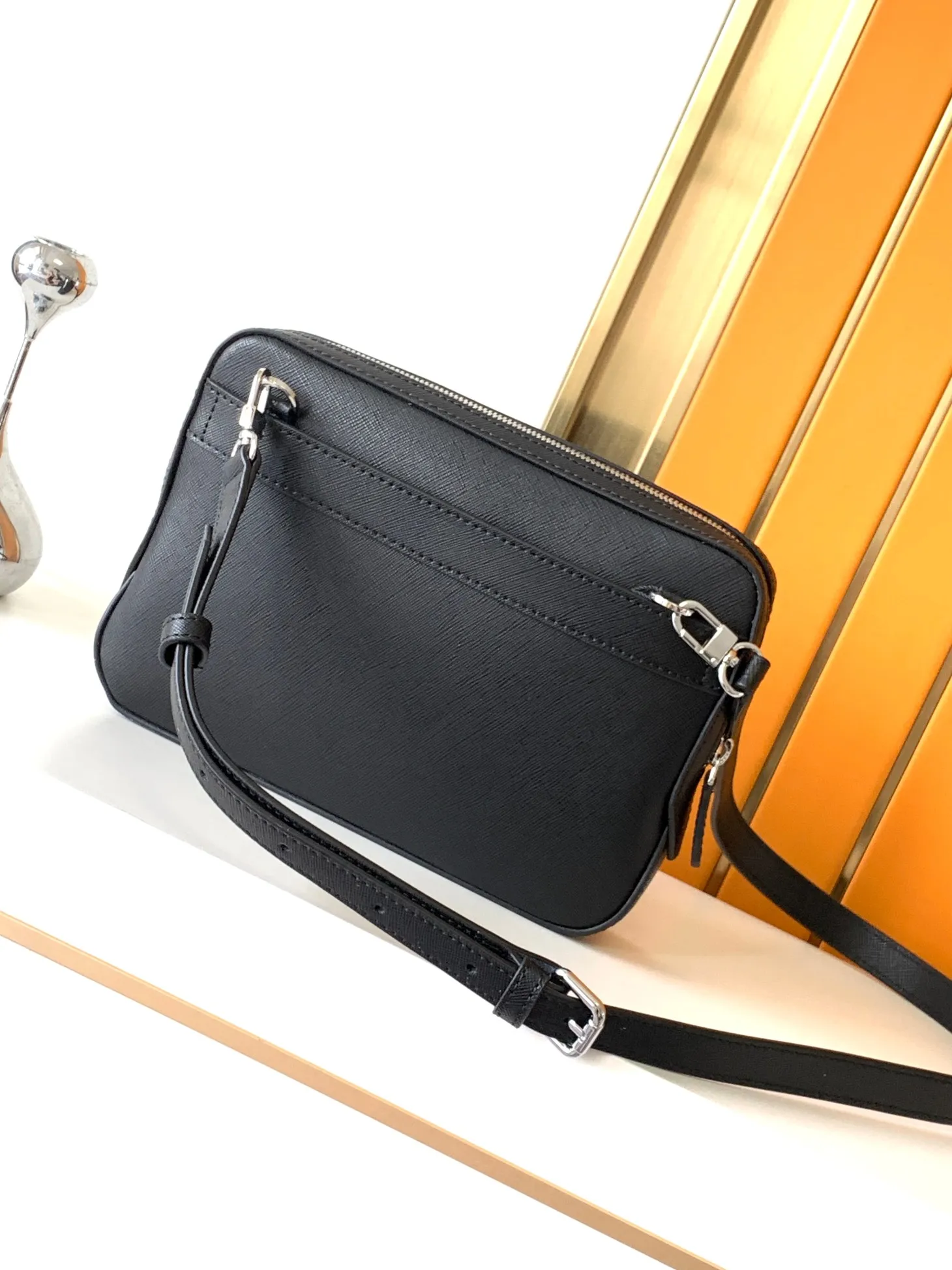 МБ 1:1 130308 Роскошная мужская сумка через плечо с верхним слоем из воловьей кожи