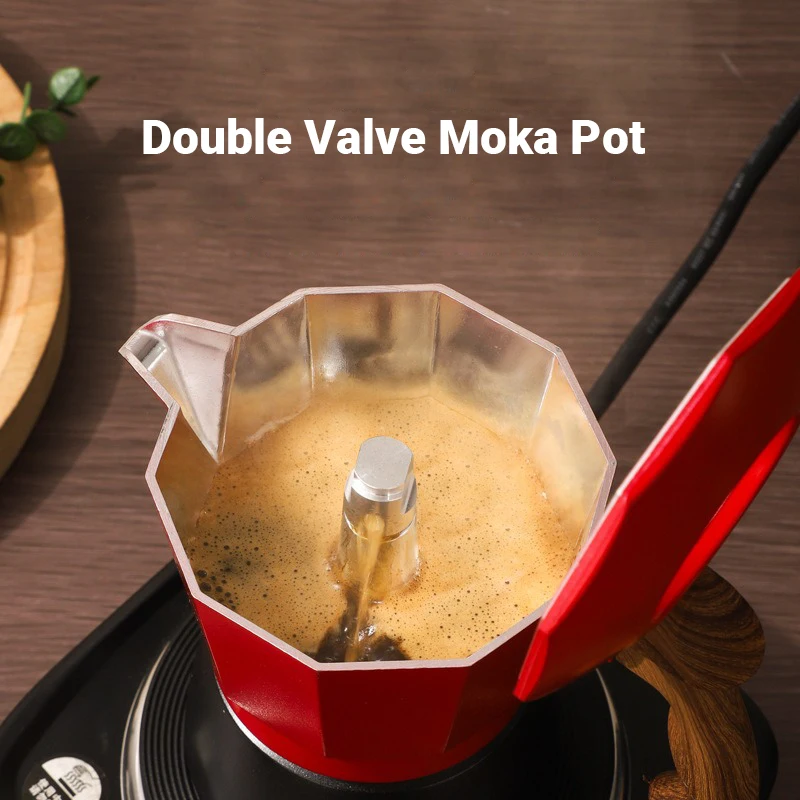 Кофеварка Мока с двойным клапаном небольшая Бытовая кофеварка для эспрессо