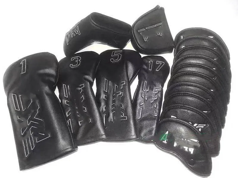 

Golf accessories #1 #3 #5 Wooden club head cover No. 1 fairway wooden club cover Pu leather head cover set protector golf club
