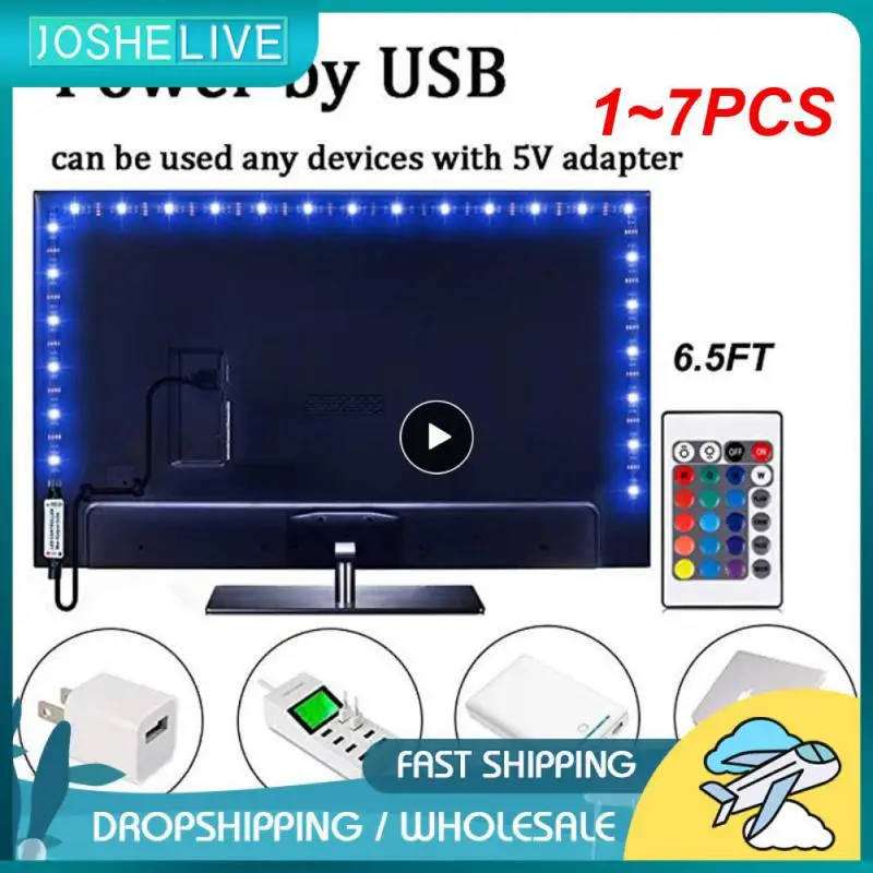 

1~7PCS 5050 RGB Led Strip Lights 1M-30M 5V USB led strip TV BackLight Room Decoration Led Tape Diode Flexible Ribbon