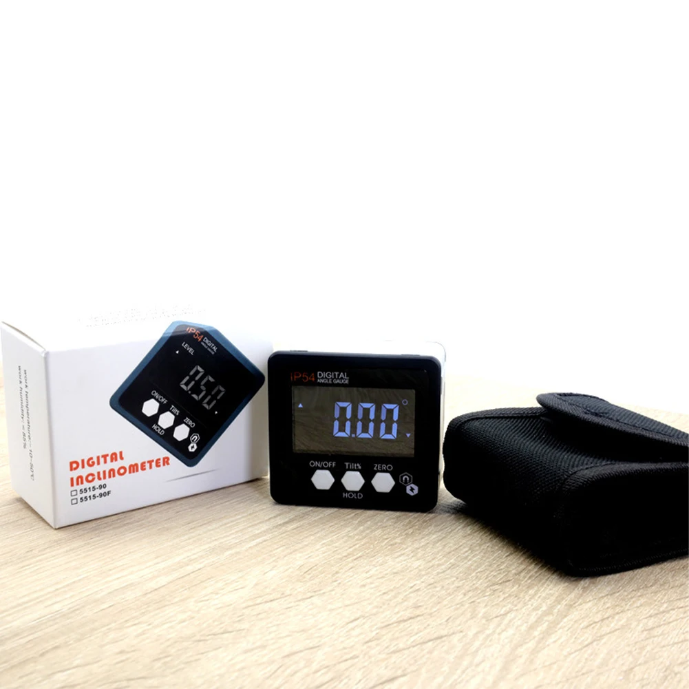 Цифровой Инклинометр угломер с магнитным основанием 4 х90 ° большой ЖК светильник