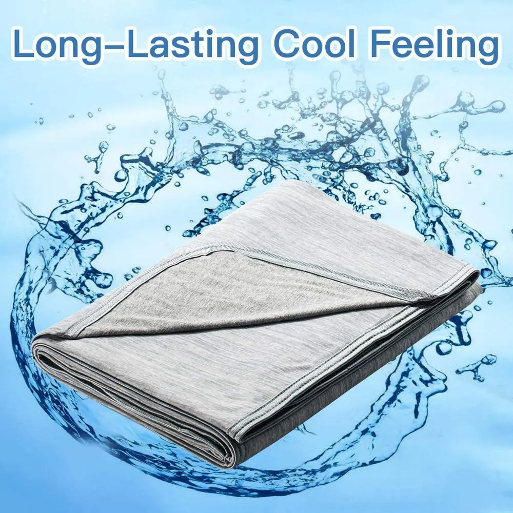 XL Large Long Lasting Cold Feeling Summer Throw Double Layer Heat Absorb Cooling Touch Blankets Over Duvet Cover Comforter Quilt