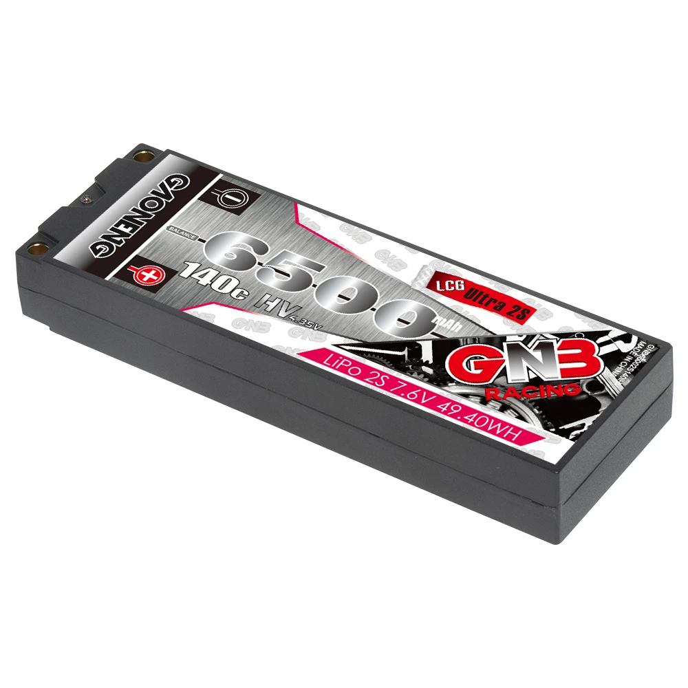 Gaoneng GNB 6500mAh 2S1P 7 6 V 140C Hardcase LCG Ultra 2S 5 0mm Bullet Through HV LiPo Battery XT60 For 1/10 RC Racing Car |