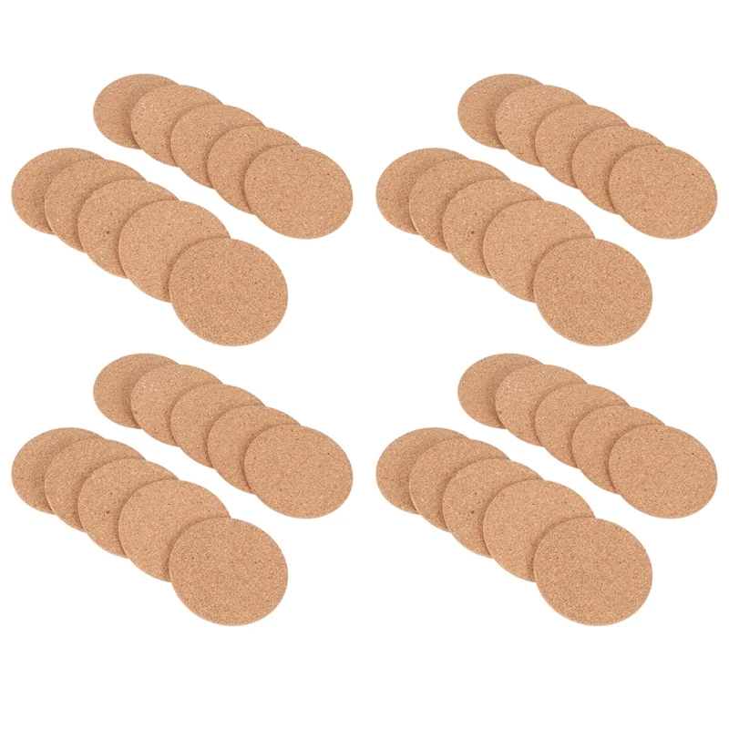 

Новый набор из 40 пробковых подставок для напитков-Абсорбирующие и многоразовые-90 мм, толщина 5 мм