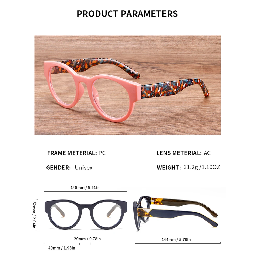 DDDLONG антибликовые круглые очки в оправе для мужчин и женщин оптические линзы