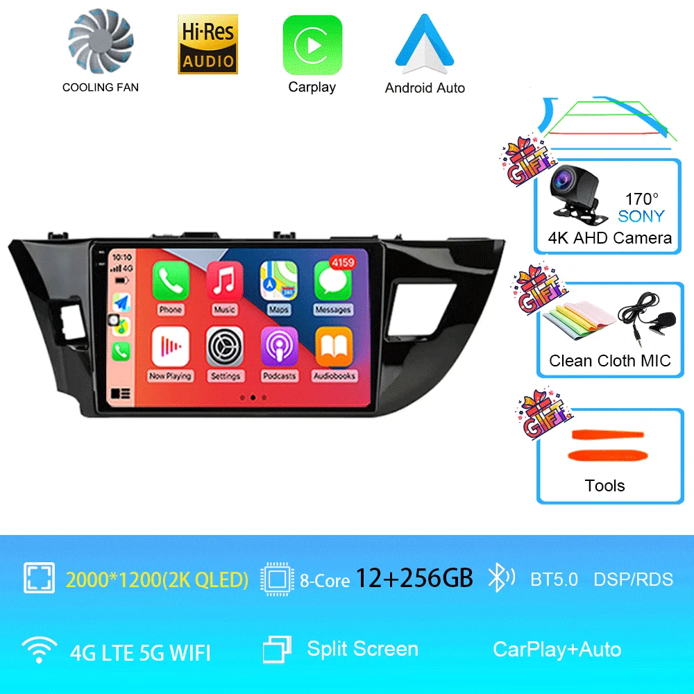 

Автомобильное радио Android 15 для Toyota Corolla 11 2012-2016 мультимедийный видеоплеер навигация стерео GPS без 2din