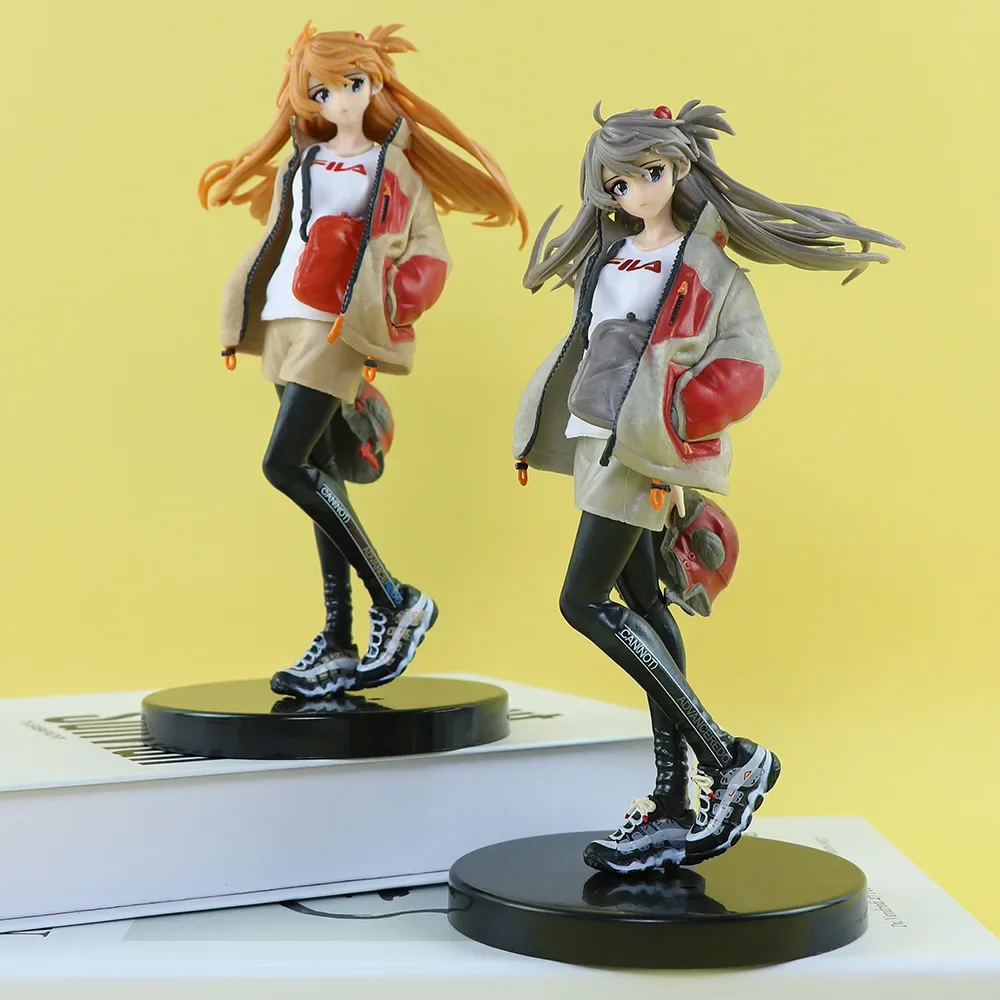19 см аниме EVA Asuka kawaii стоячая поза фигурки ПВХ модель статуя игрушки кукла декор