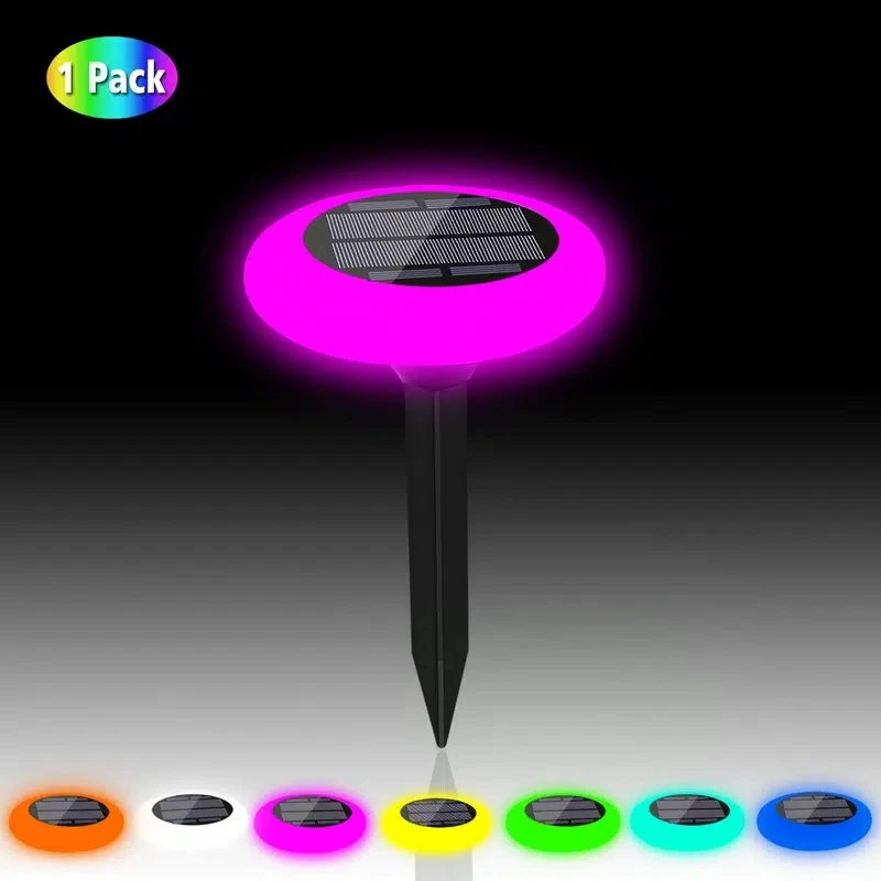 

Водонепроницаемые уличные фонари на солнечной батарее с автоматическим включением/выключением, 7 цветов, меняющие цвет, ландшафтное освеще...