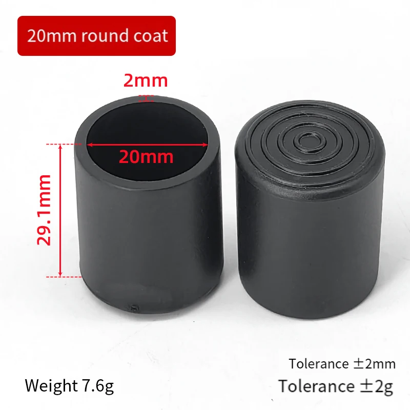 Диаметр 6 мм ~ 120 круглый черный ПВХ мягкая резиновая втулка внешняя заглушка