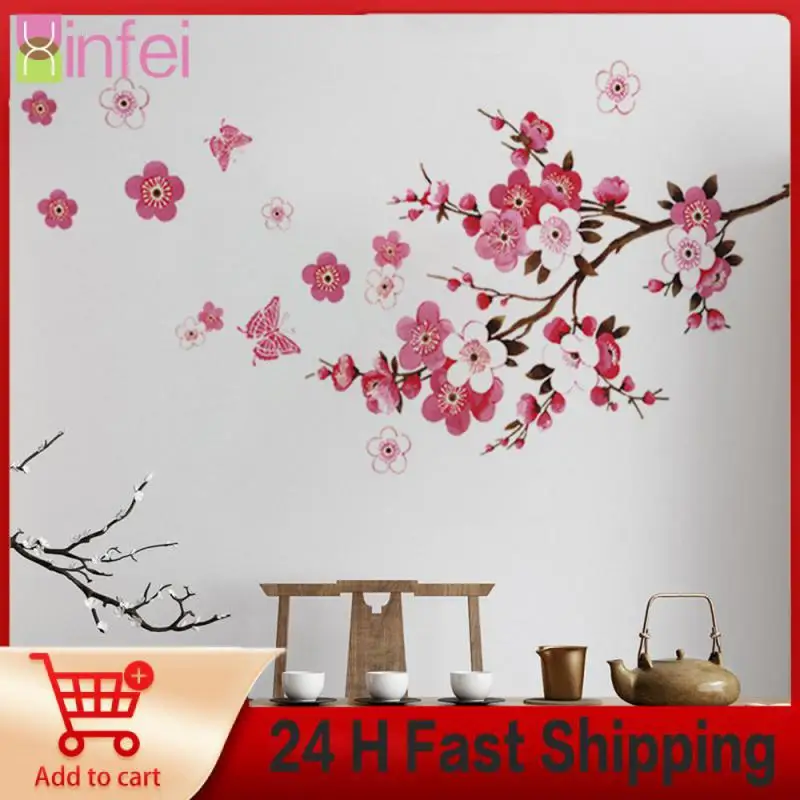 

Beautiful Plum Blossom Home Background Decoration A Unique Gift Idea Decals Ink Chinese Style Large Pvc Mural Arts Poste