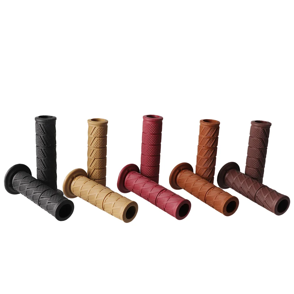 Мотоциклетный ретро-руль 7/8 дюйма 22 мм резиновый противоскользящий чехол