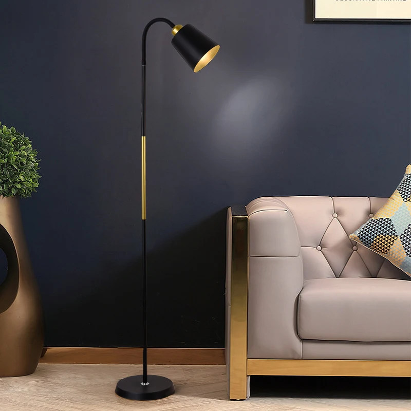 

LED Floor Lamp Nordic Living Room Bedroom Sofa Warm Creative Personality Modern Vertical Standing Lamps For Study Home Decor