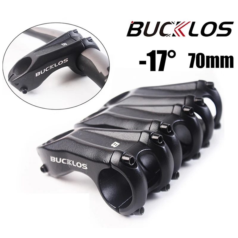 

BUCKLOS 31.8MM Mtb power Aluminum Alloy Bike Handlebar Stem 17 degrees Mountain Road Bike Stem 70MM mtb Parts