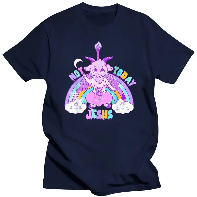 

Not Today Baphomet Jesus Kawaii Cute Pastel Atheist Satan T-Shirt