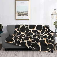 new animal print fluffy blanket dalmatians pattern animal texture dog lover creative home blanket thin plush quilt 125100cm