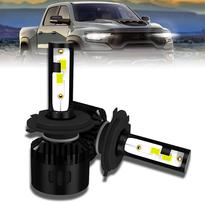 

2Pcs H4 H7 LED Headlight 20000LM 80W Super Bright Auto Headlamp H1 H3 H11 880 9005 9006 Car Fog Lights LED Bulb 6000K White 12V