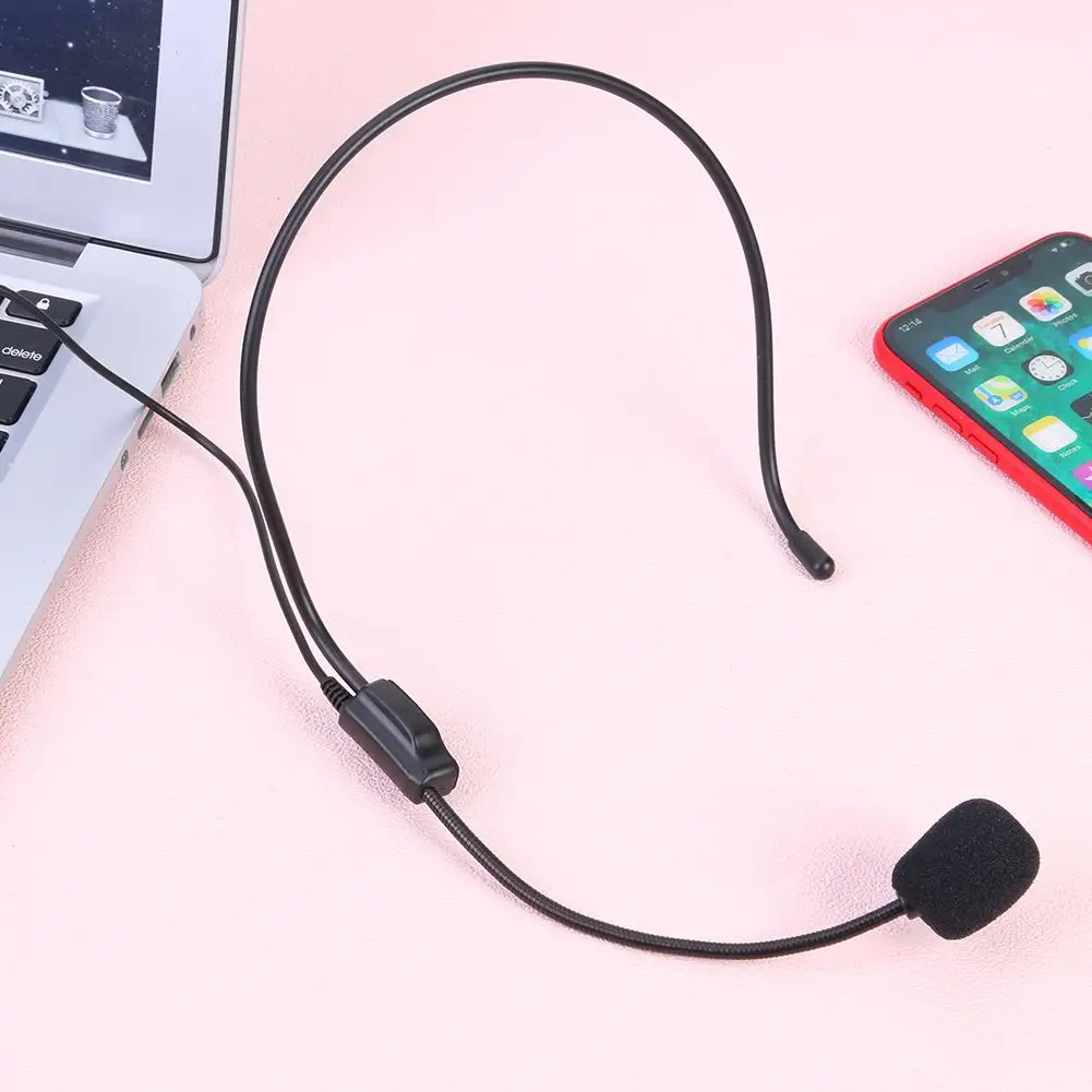 

Wireless Headset Microphone Wired Bodypack Microphone w/ TA3F Mini 3Pin XLR Jack Comfortable Wear Sound Quality Fidelity