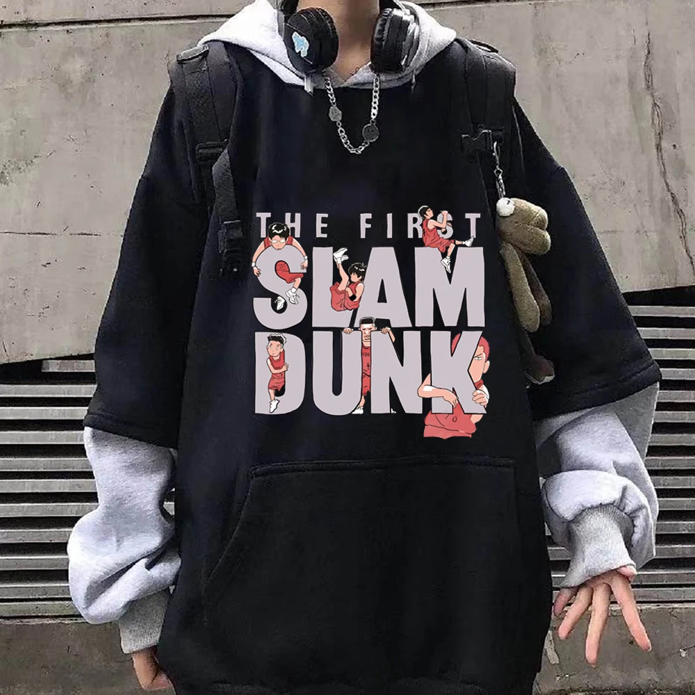 Hot Anime Slam Dunk Printhoodie Hip Hop Student Sweatshirt Harajuku Cute Sakuragi Hanamichi Kaede Rukawa Friends Sweatshirt
