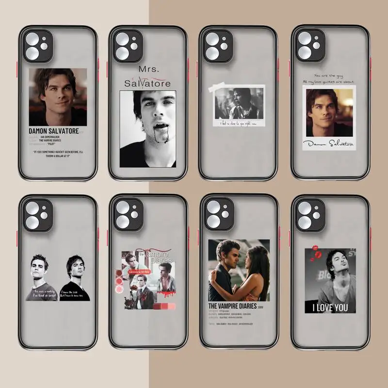 

The Vampire Diaries Phone Case matte transparent For iphone 14 11 12 13 plus mini x xs xr pro max cover