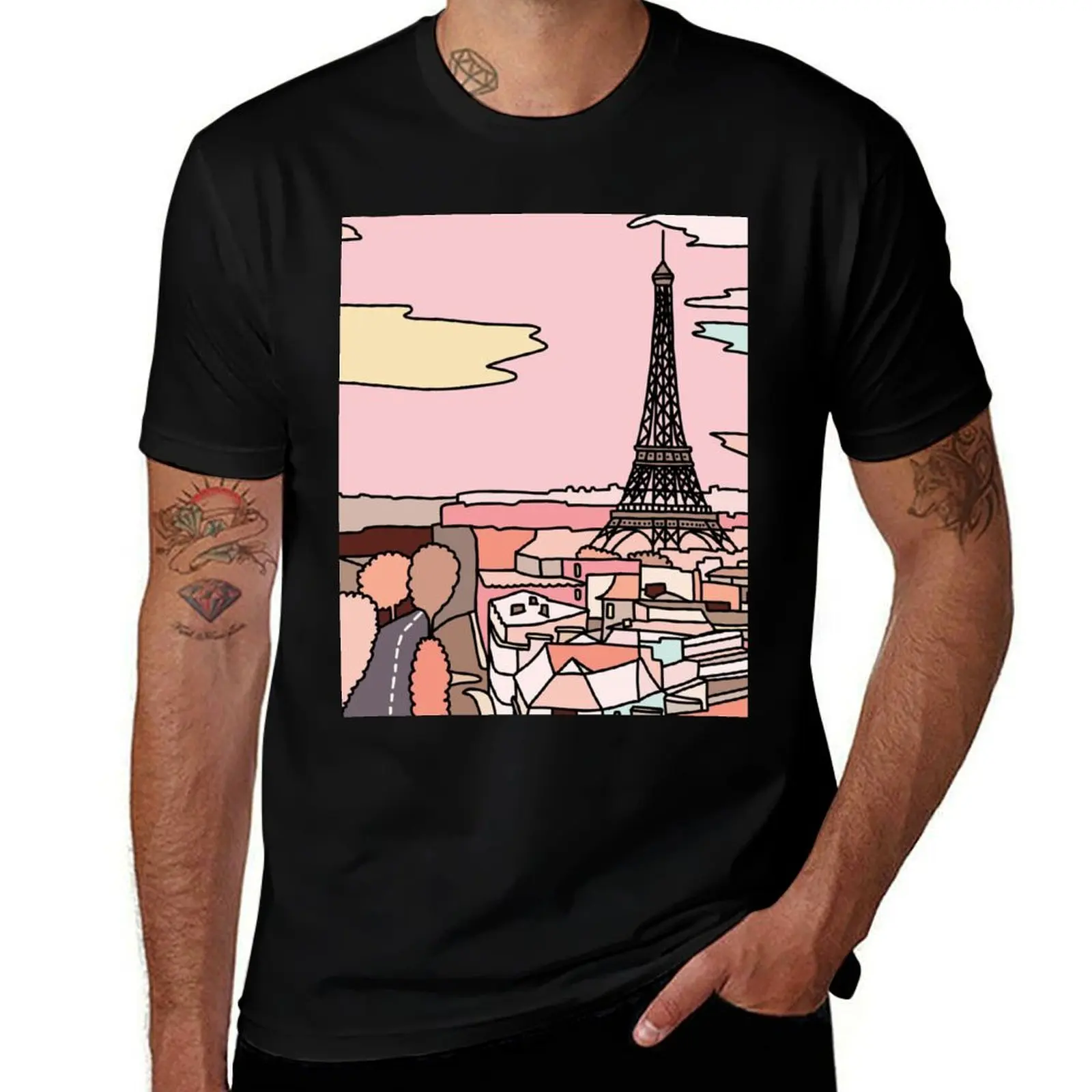 Фото Футболка Paris Sunset от Sasa Elebea, дышащая футболка с короткими рукавами для занятий спортом №1