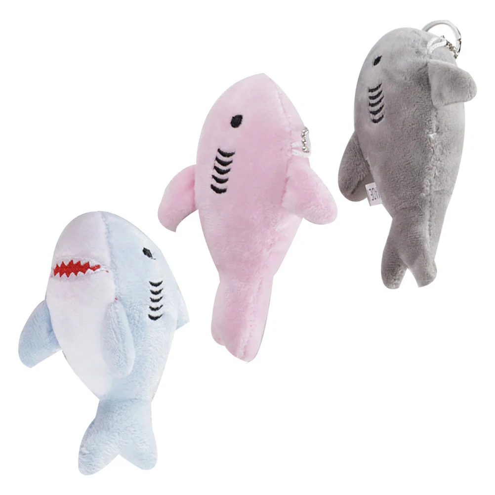 

3PCS Plush Shark Keychains Adorable Key Rings Creative Key Pendants Festival Party Favors for Girls Random Color