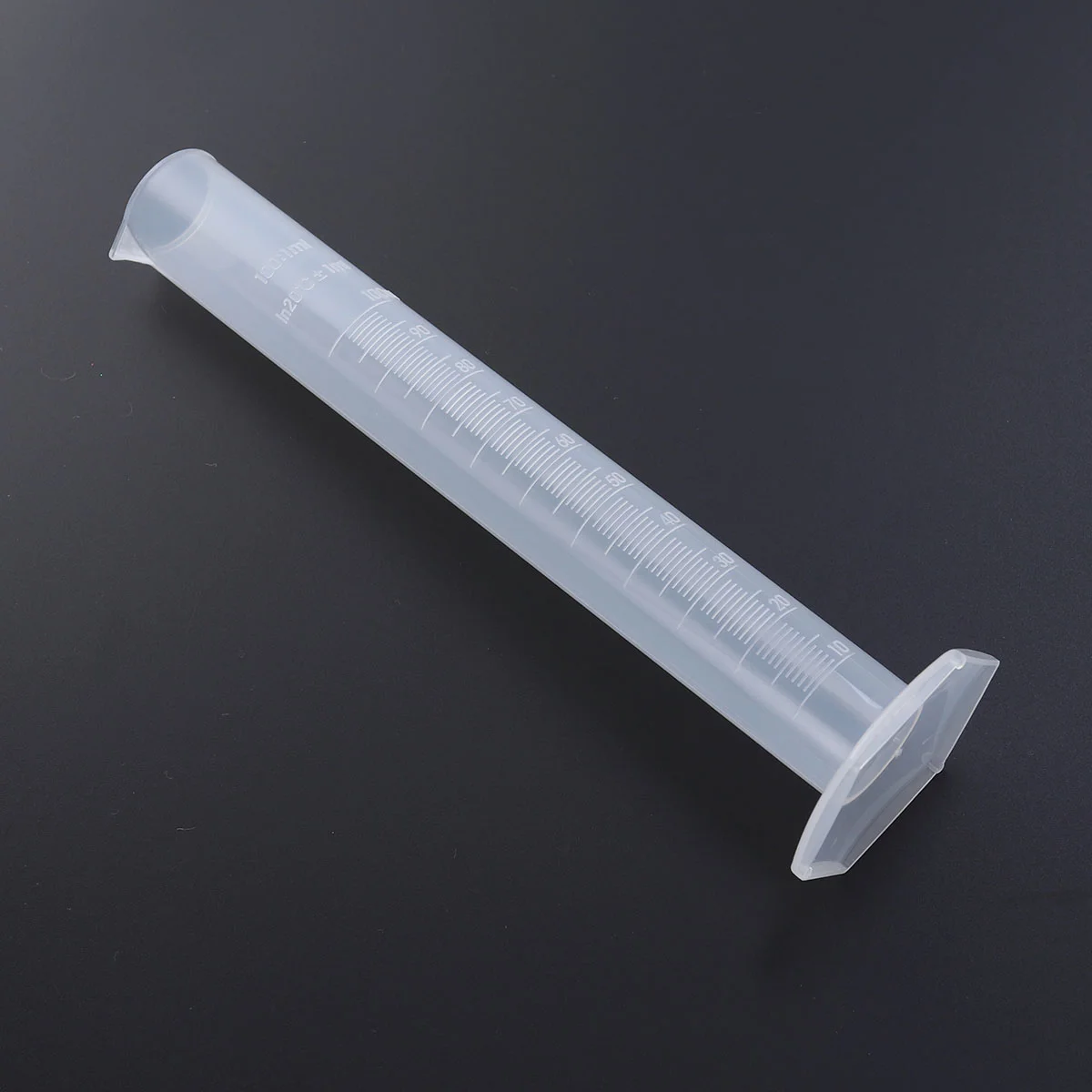 

100ml Plastic Graduated Cylinder Beaker Science Measuring Test Tube Flask for Laboratory Home Use