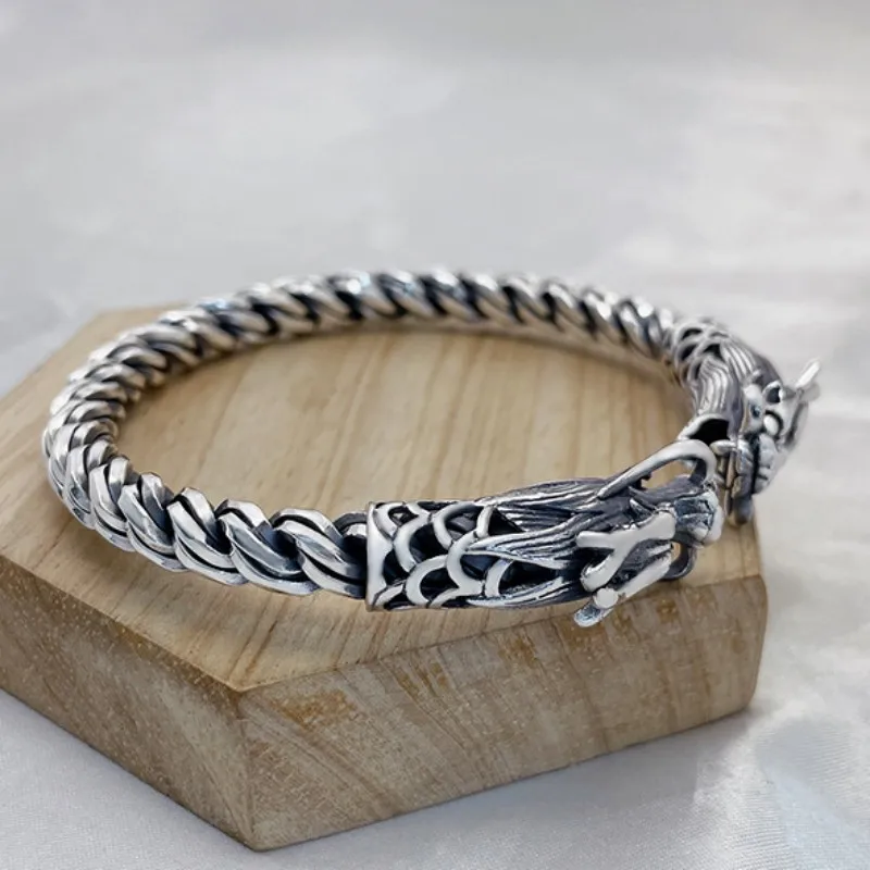 Женский и мужской кулон из серебра 2022 пробы с драконом