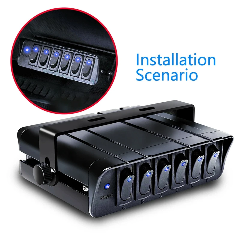 

12-24V Switch Box Rocker Emergency Strobe Light For Car Lights Marine