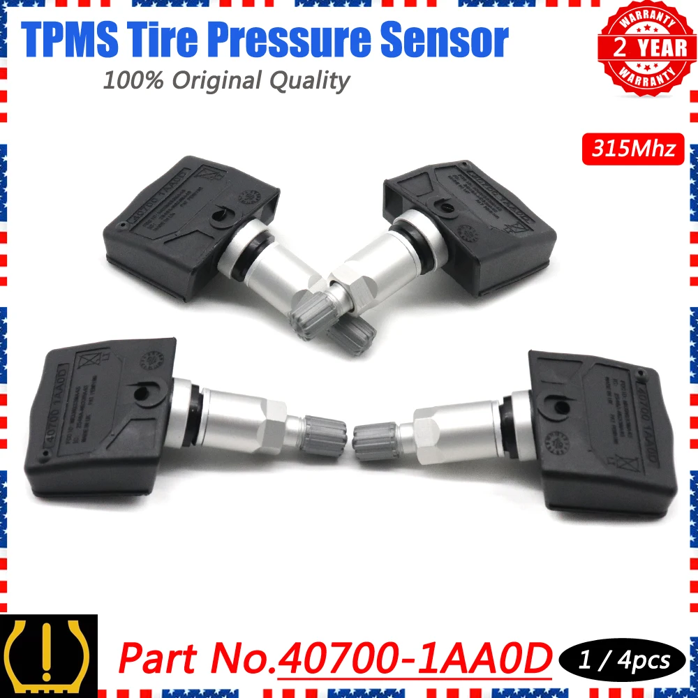 XUAN TPMS Tire Pressure Sensor Monitoring System 40700-1AA0D for Nissan 350z Armada Altima Maxima Infiniti M35 M45 QX56 315Mhz