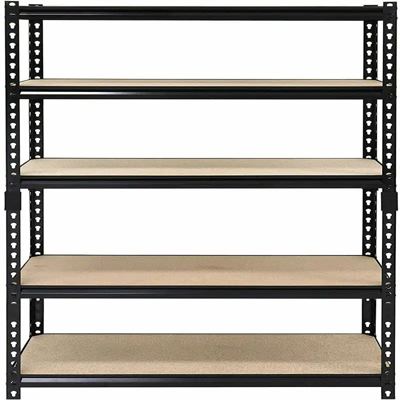 

x 24"D x 72"H 5-Shelf Steel Shelving, 4000 lb Capacity Black