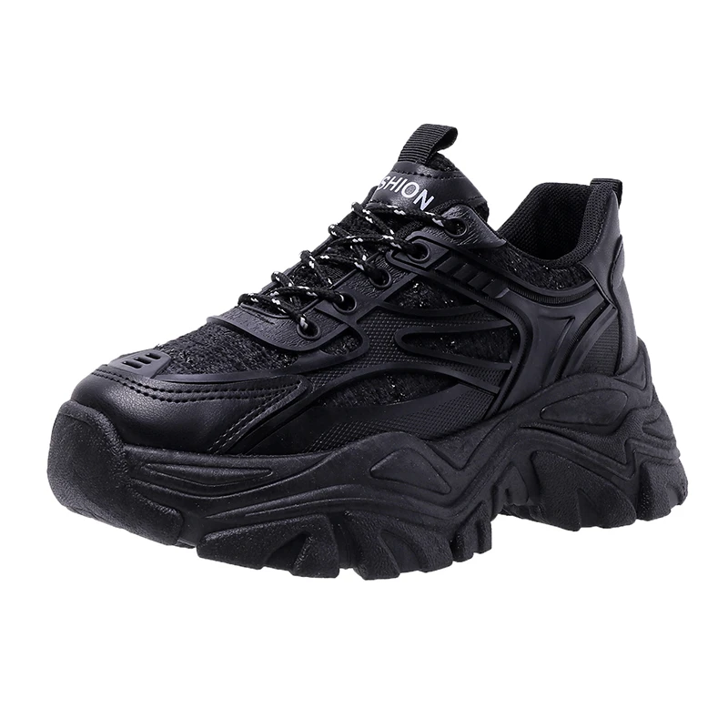 Женские кроссовки на плоской подошве Осенняя обувь с жемчужными цепочками