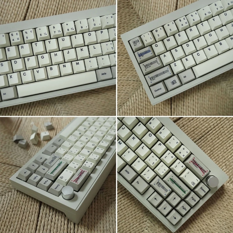 

143Pcs PBT Dye Sublimation Keycap Retro Barcode KeyCover для механической клавиатуры