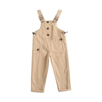 toddler girl jumpsuit fashion children solid color rompers cotton teenage loose overalls for girls khak baby jumpsuit 8 to 12 y