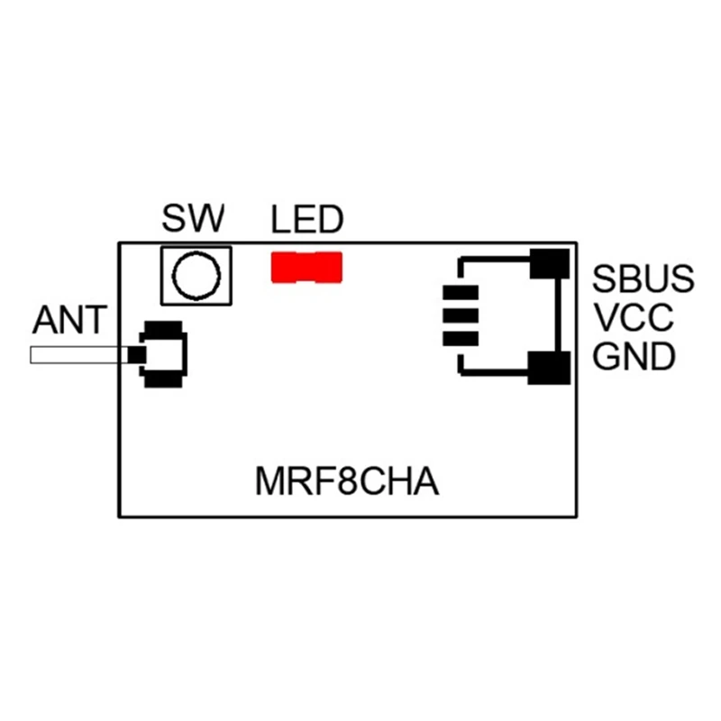 MRF8CHA 2 4G AGF для модуля приемника Frsky 8CH с выходом SBUS Mini D8